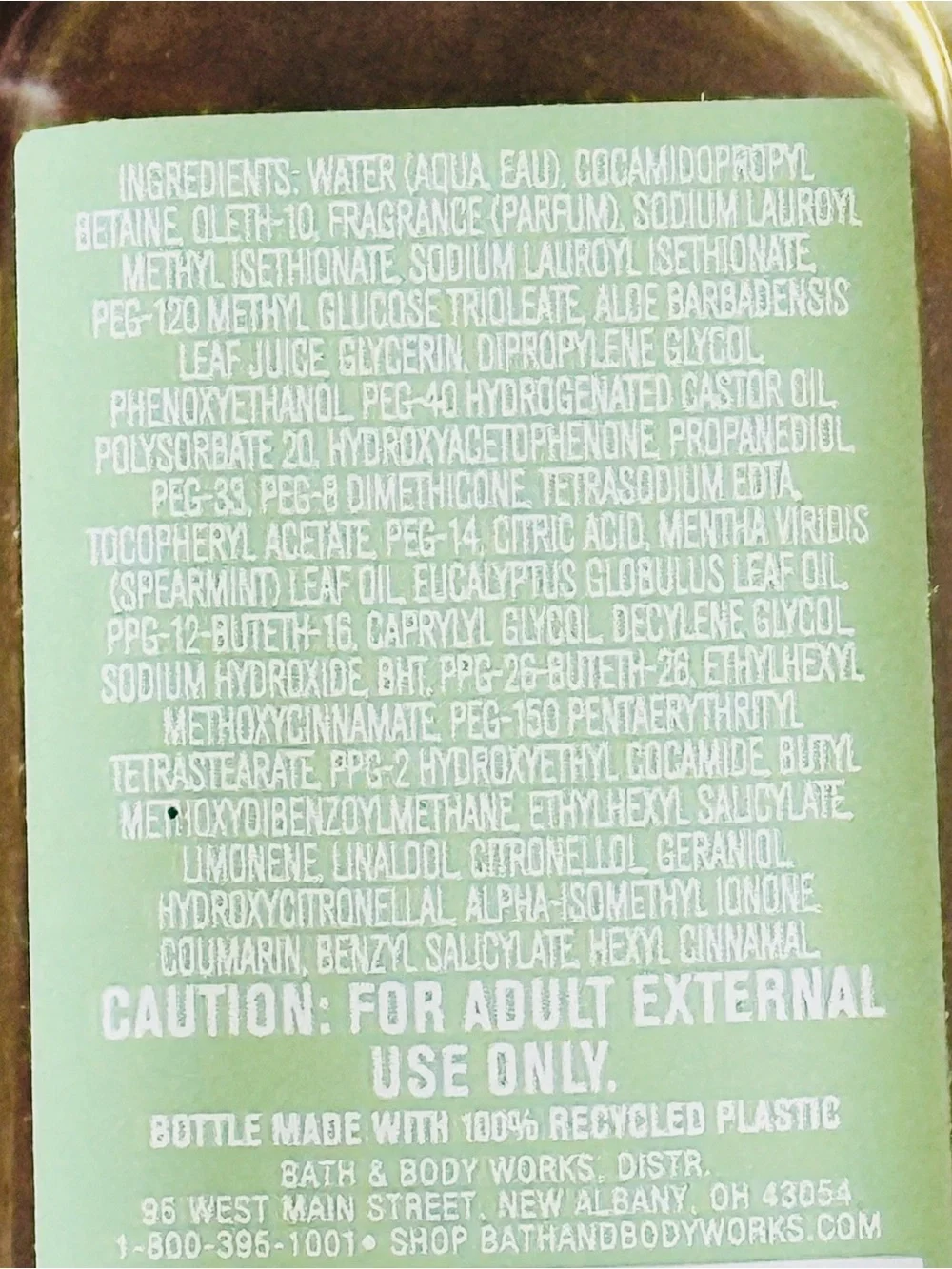 Bath & Body Works Aromatherapy Stress Relief Body Wash - Green, Black